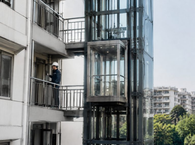 赤峰旧楼加建观光电梯